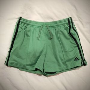 Green ADIDAS shorts